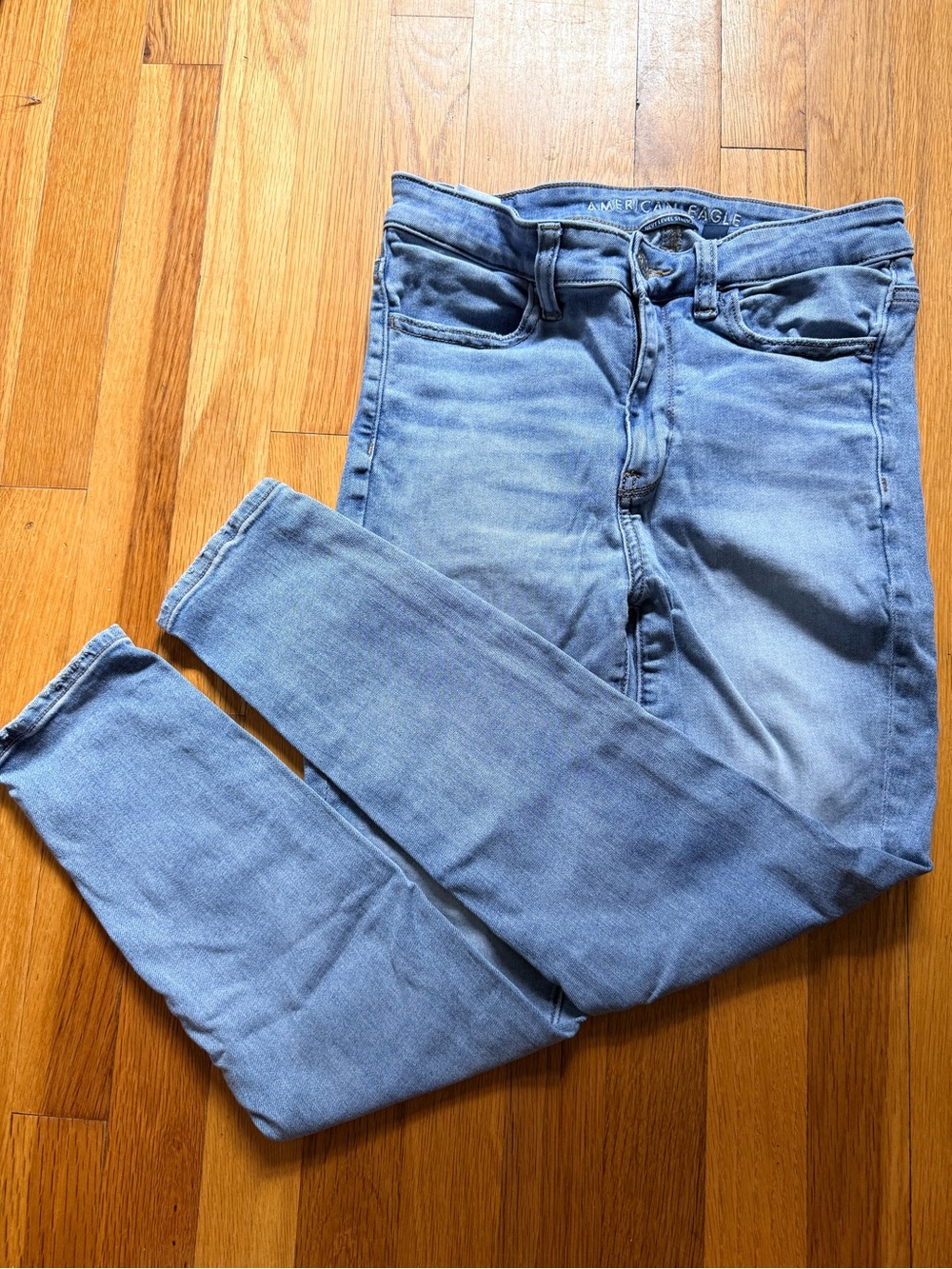 American Eagle Outfitters Light Blue Skinny Jeans for Men